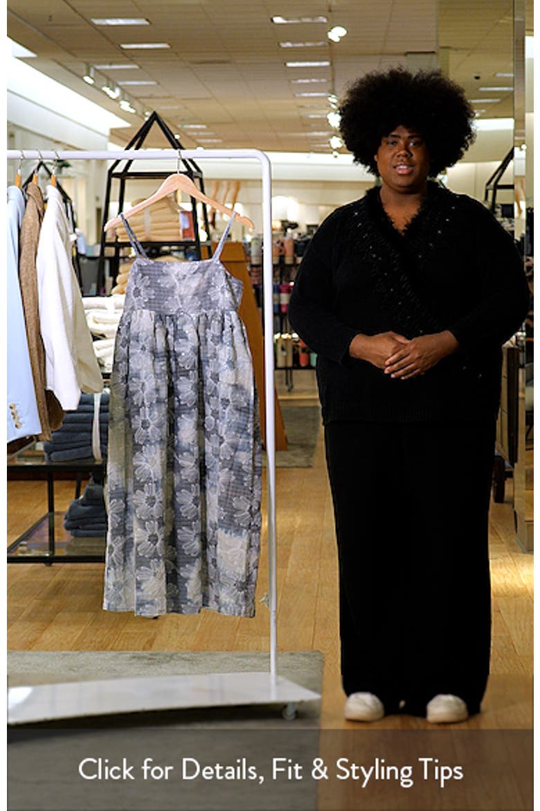 Floral Embroidery Sleeveless Midi Dress video