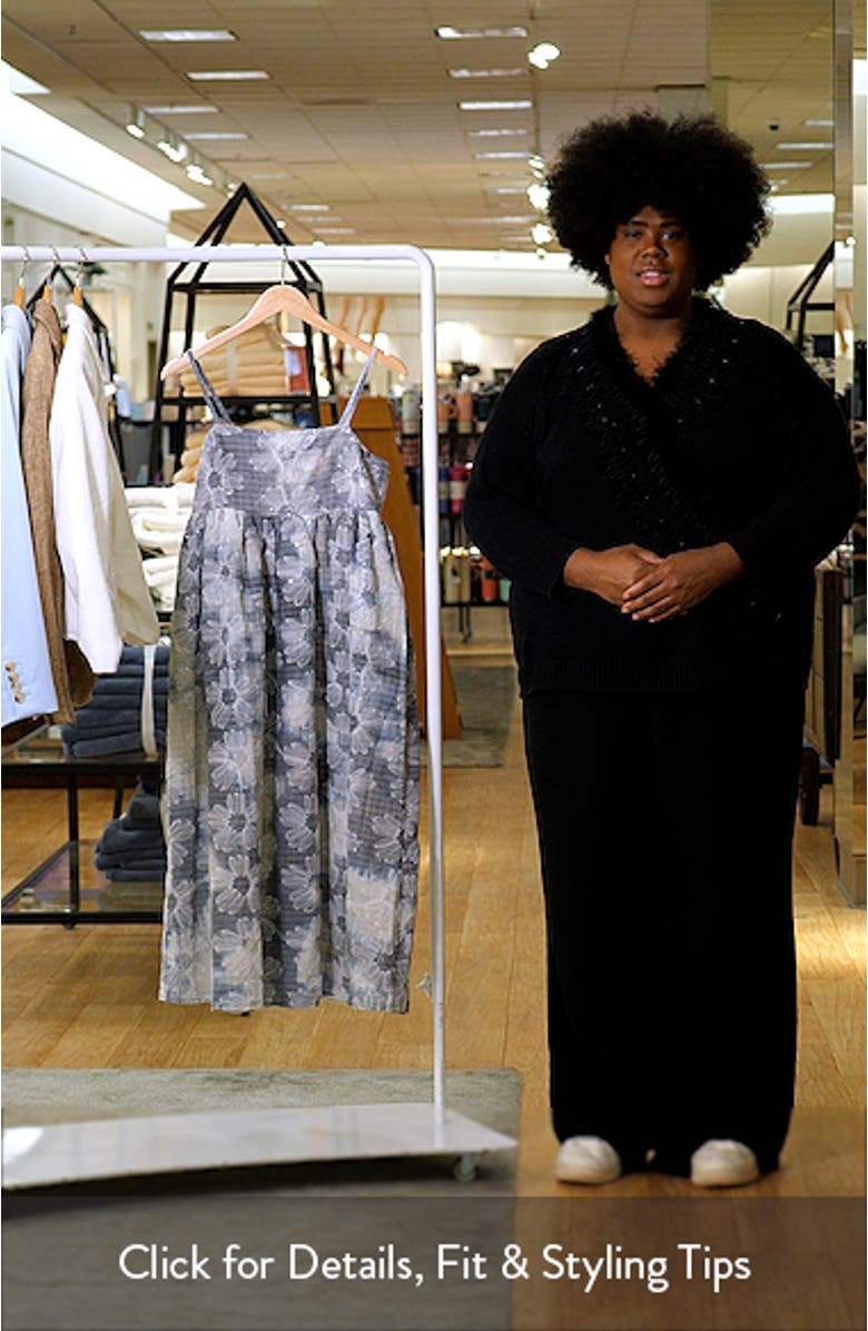 Floral Embroidery Sleeveless Midi Dress, sales video thumbnail