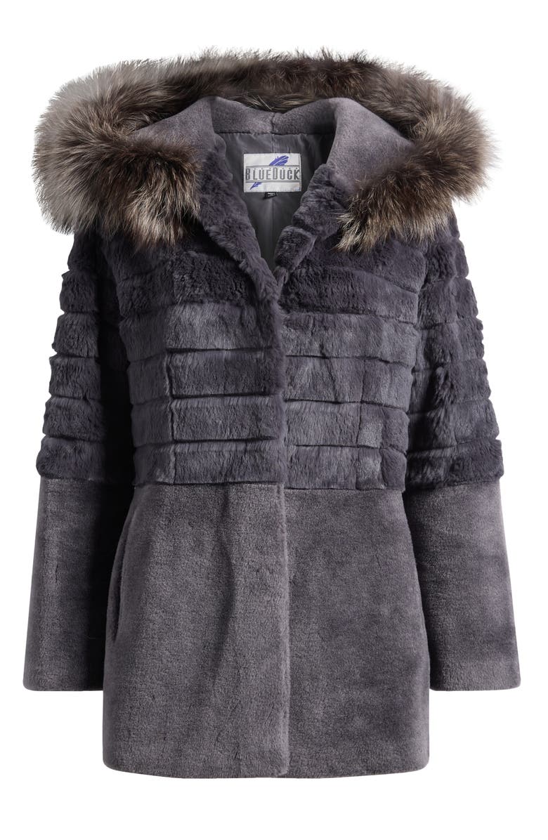 Blue Duck Reversible Genuine Shearling Jacket, Main, color, 