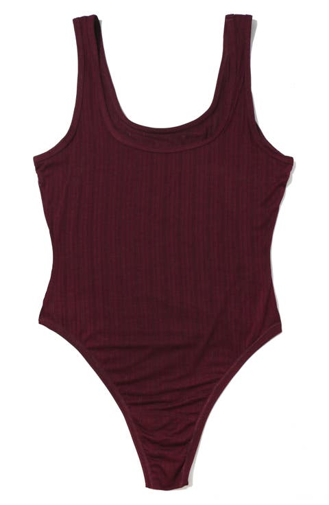 MellowLuxe™ Square Neck Thong Bodysuit