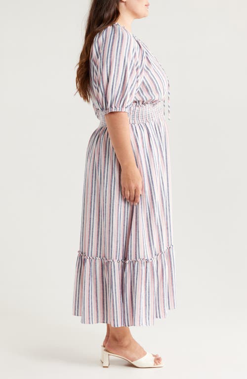 Caslon ® Smocked Waist Ruffle Hem Maxi Dress In Multi