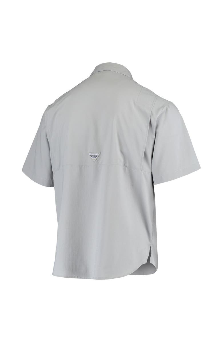 Columbia Men's Columbia Gray Texas Longhorns Tamiami Omni-Shade Button-Down Shirt, Alternate, color,