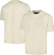 PRO STANDARD Men's Pro Standard Cream Milwaukee Brewers Neutral CJ Dropped Shoulders T-Shirt