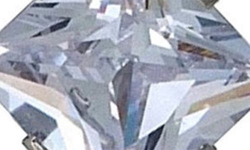 A & M A&m Square Cubic Zirconia Birthstone Stud Earrings In Alexandrite