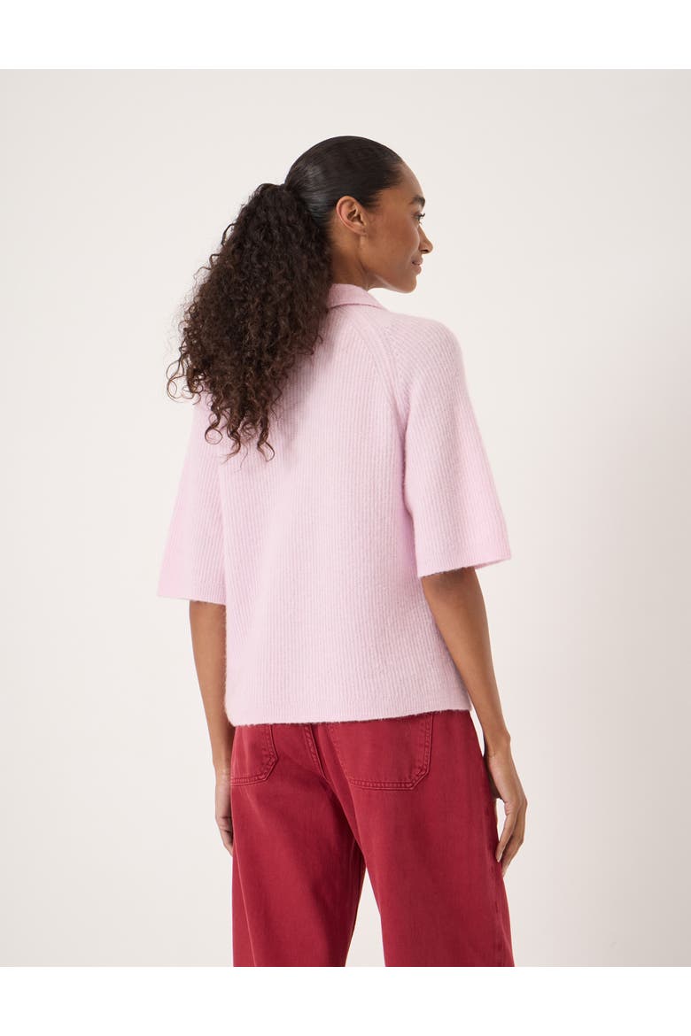 Jinny Wool Blend Short Sleeve Cardigan, Alternate, color, Pale Pink