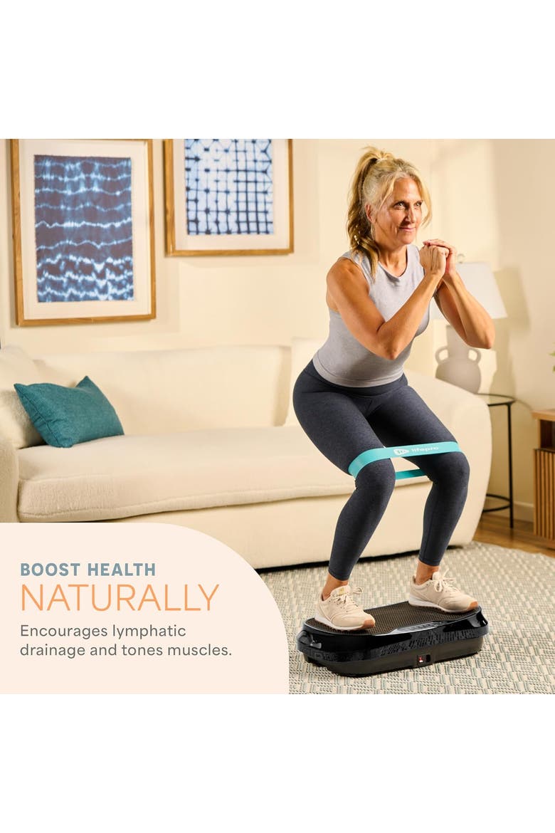 Waver Mini Vibration Plate Exercise Machine for Muscle Toning & Recovery, Alternate, color, Black