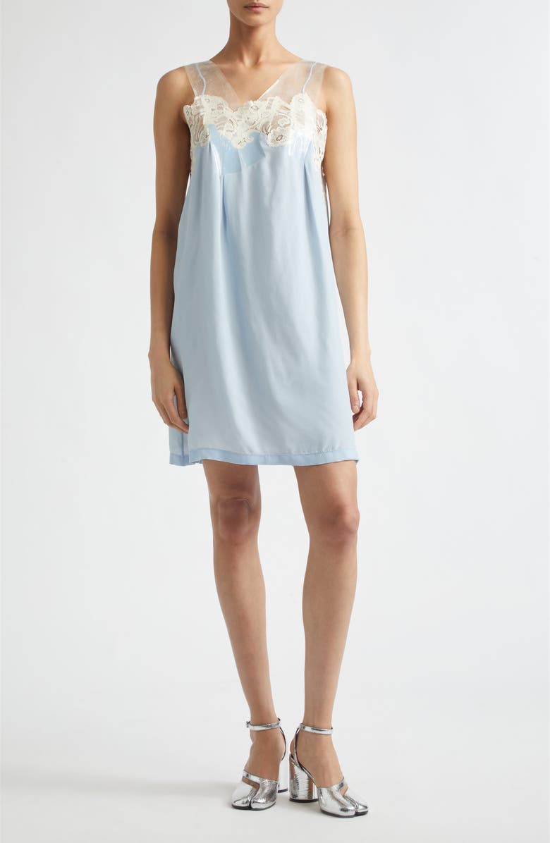 Maison Margiela Taped Mini Slipdress, Main, color, Light Blue