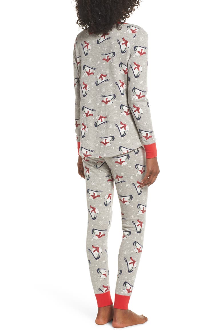 Lingerie Sleepyhead Thermal Pajamas, Alternate, color, GREY PEARL HEATHER POLAR BEAR