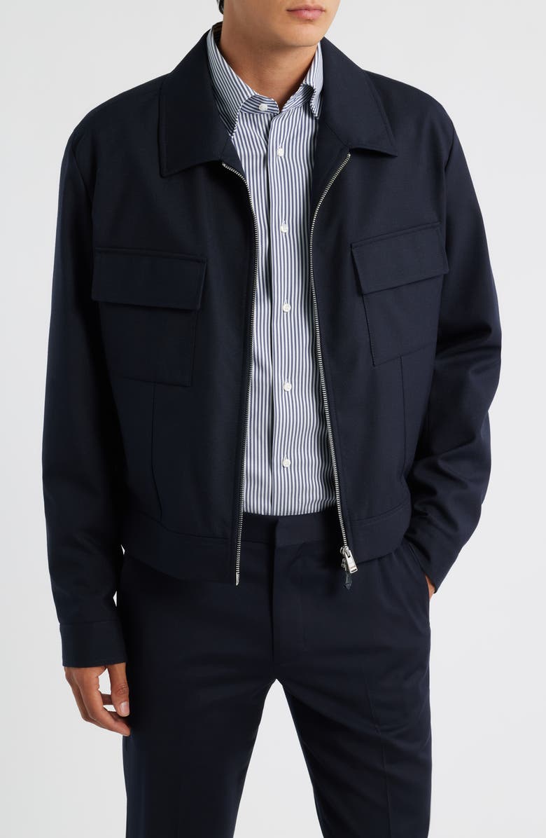 BOSS Casper Wool Jacket, Main, color, Dark Blue