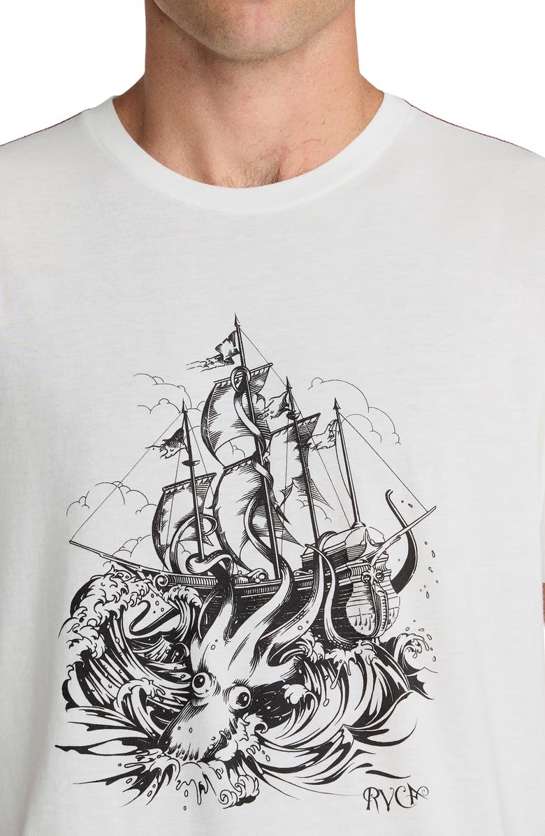 RVCA High Seas Trim Fit Graphic T-Shirt, Alternate, color, Antique White
