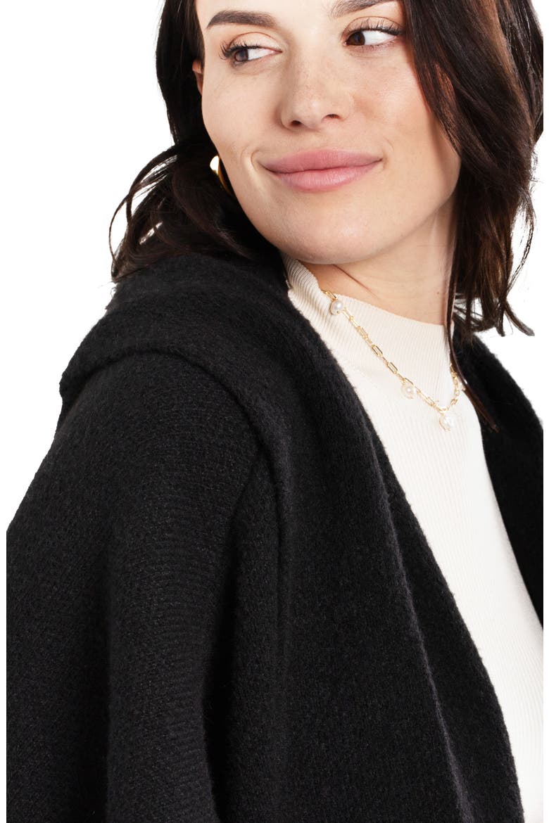 Oversize Hooded Topper, Alternate, color, BLACK