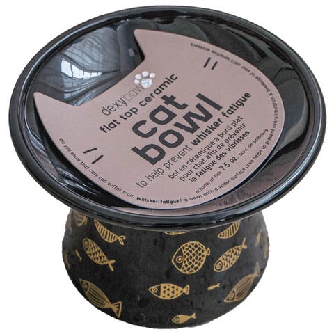 Flat Top Ceramic 7.5oz Cat Bowl