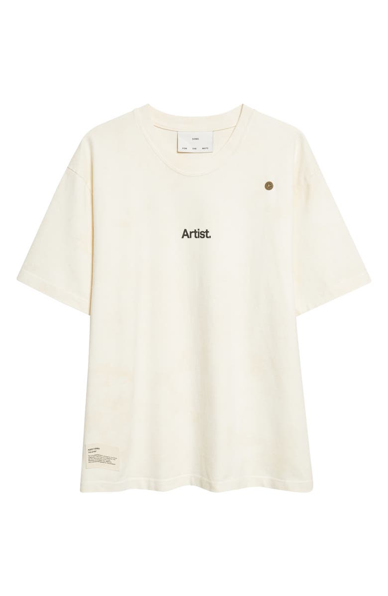 SONG FOR THE MUTE x Birkenstock The Artist Aged Graphic T-Shirt, Main, color, White Dirty Wash