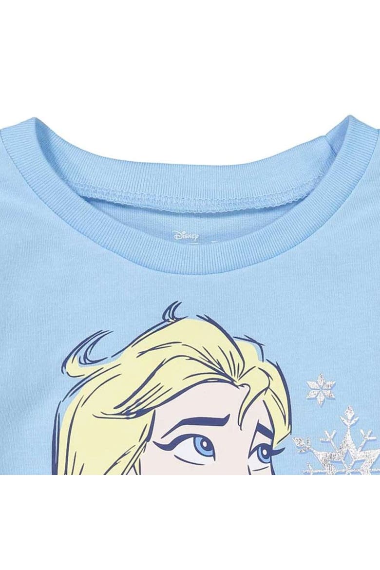 Queen Elsa Frozen Long Sleeve T-Shirt & Leggings Set, Alternate, color, Light Blue