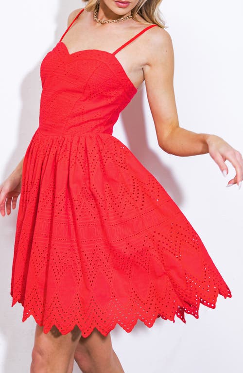 Flying Tomato Eyelet Minidress