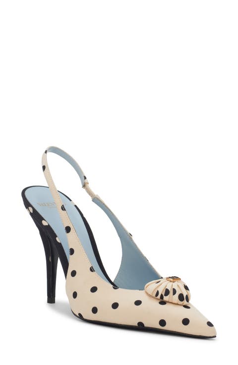 Coeur Royal Polka Dot Slingback Pump