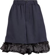 Comme des Garçons Girl Ruffle Hem Gabardine Shorts
