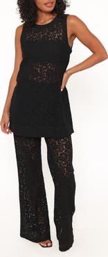 Petal & Pup Sammy Lace Tank & Wide Leg Pants Set