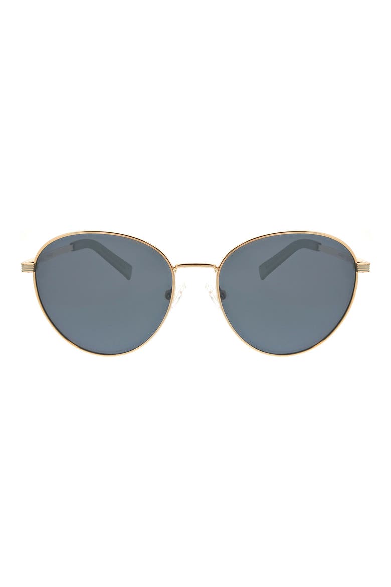 59mm Polarized Round Sunglasses, Main, color, LIGHT GOLD