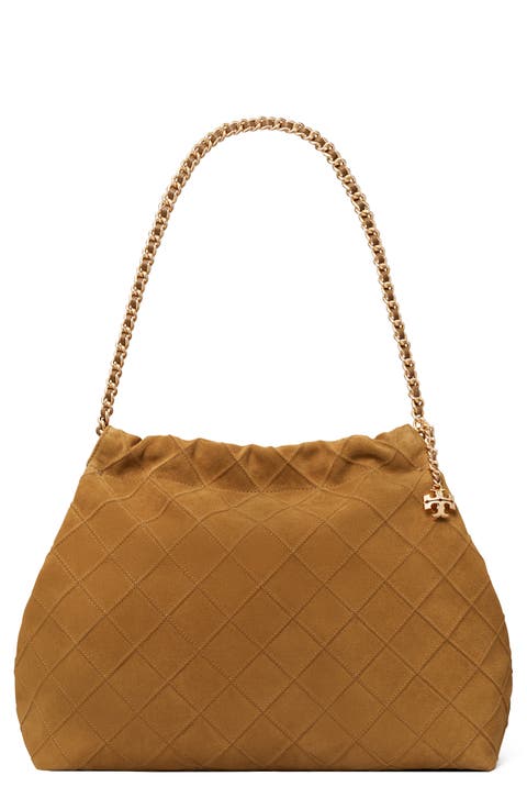 Fleming Soft Quilted Suede Hobo Bag