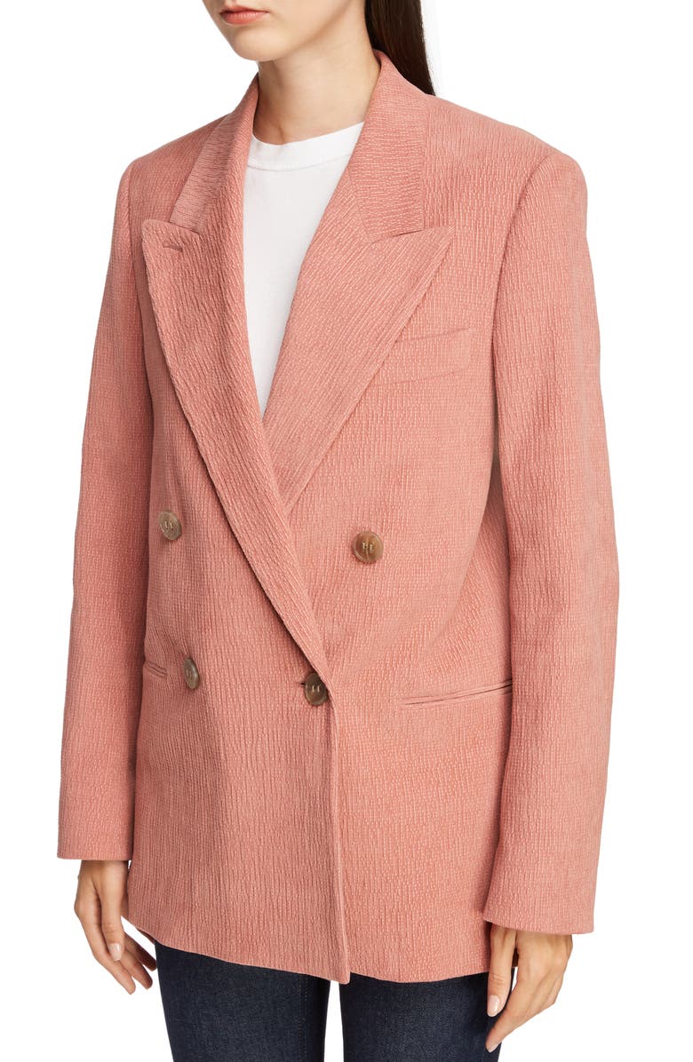 Acne Studios Corduroy Double Breasted Blazer, Alternate, color,
