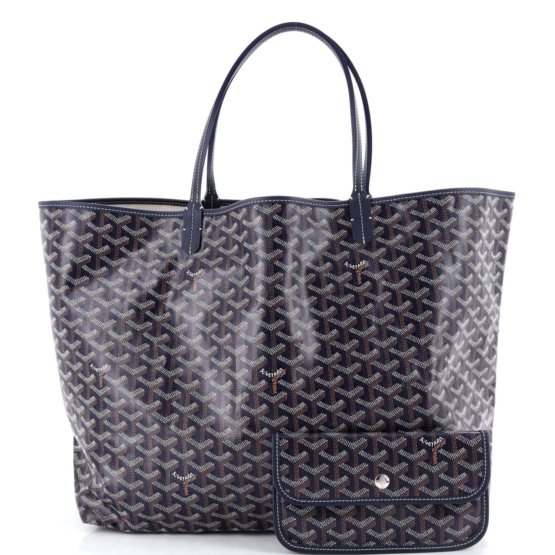 Pre-Owned Goyard Saint Louis Tote Coated Canvas GM, Alternate, color, Blue