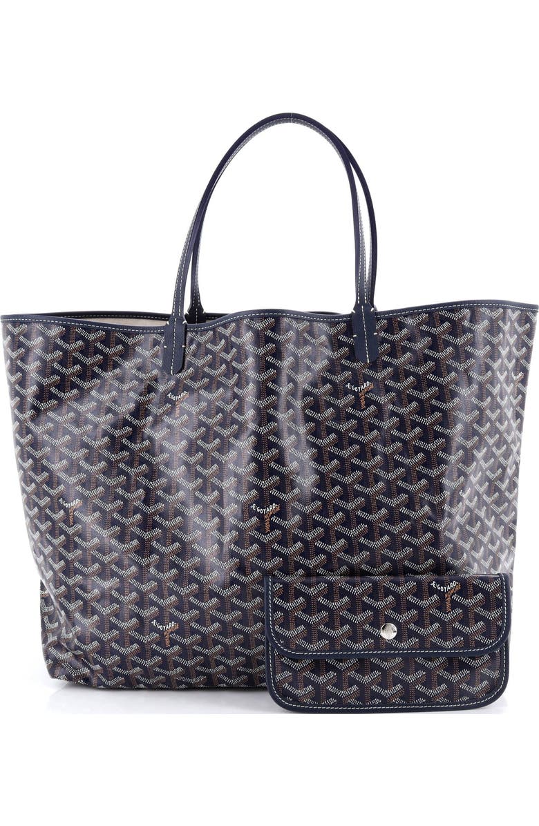 Pre-Owned Goyard Saint Louis Tote Coated Canvas GM, Alternate, color, Blue