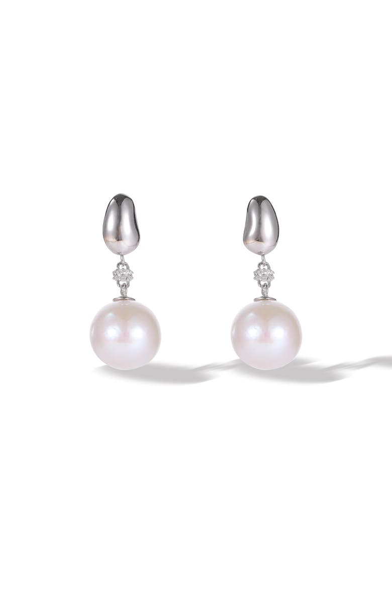 Classicharms Doris Freshwater Pearl Drop Earrings, Main, color, Silver