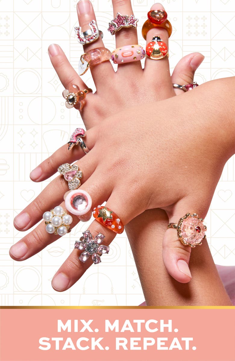 FAO Schwarz Glam Rings Set, Alternate, color, Light/ Pastel Pink
