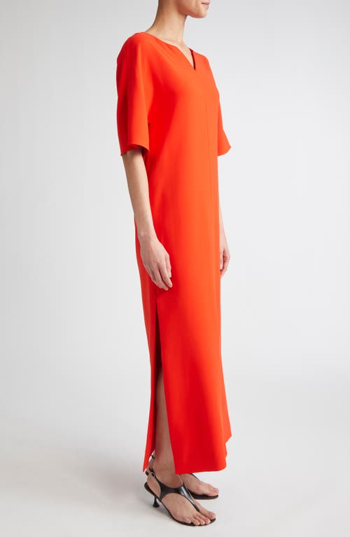 Fforme Naio Silk Cady Column Dress In Orange