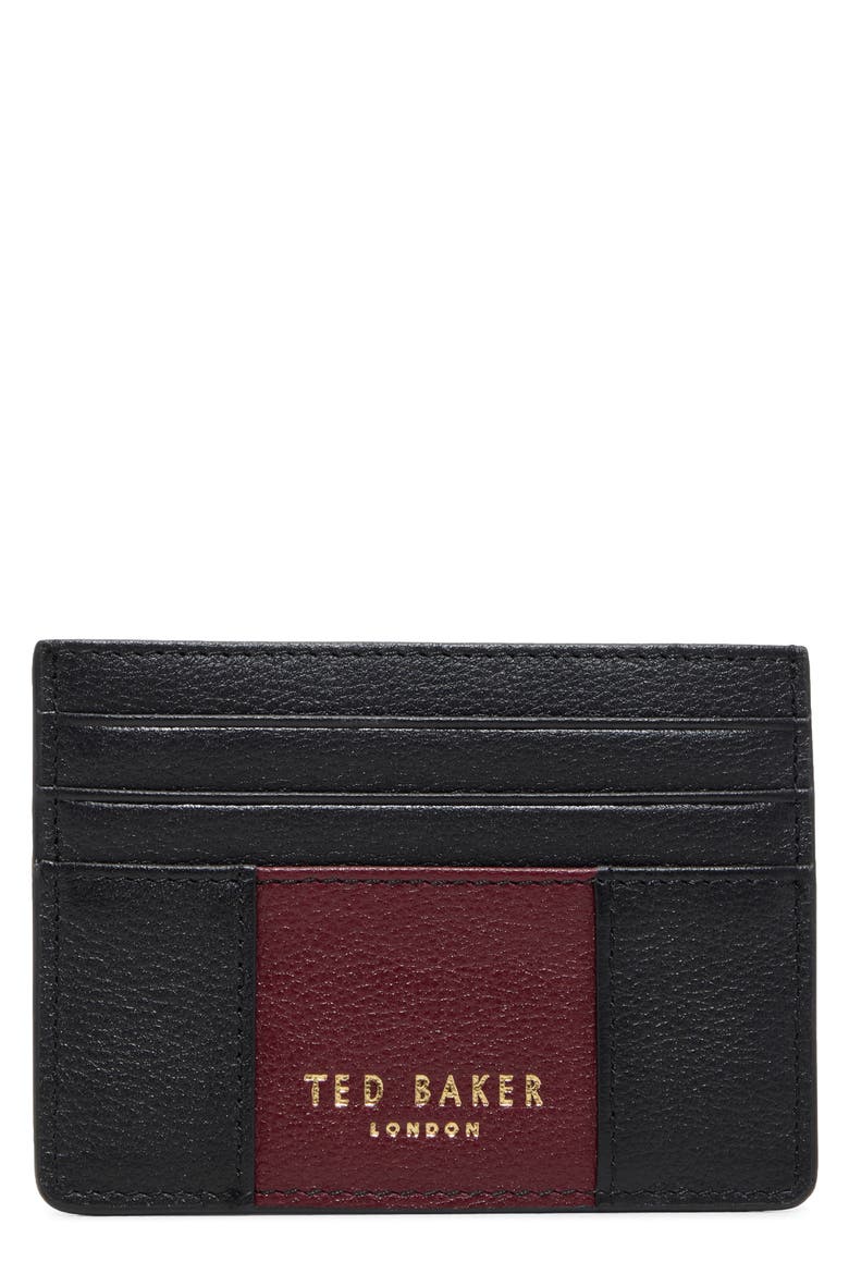 Audleys Leather Card Case, Main, color, BLACK