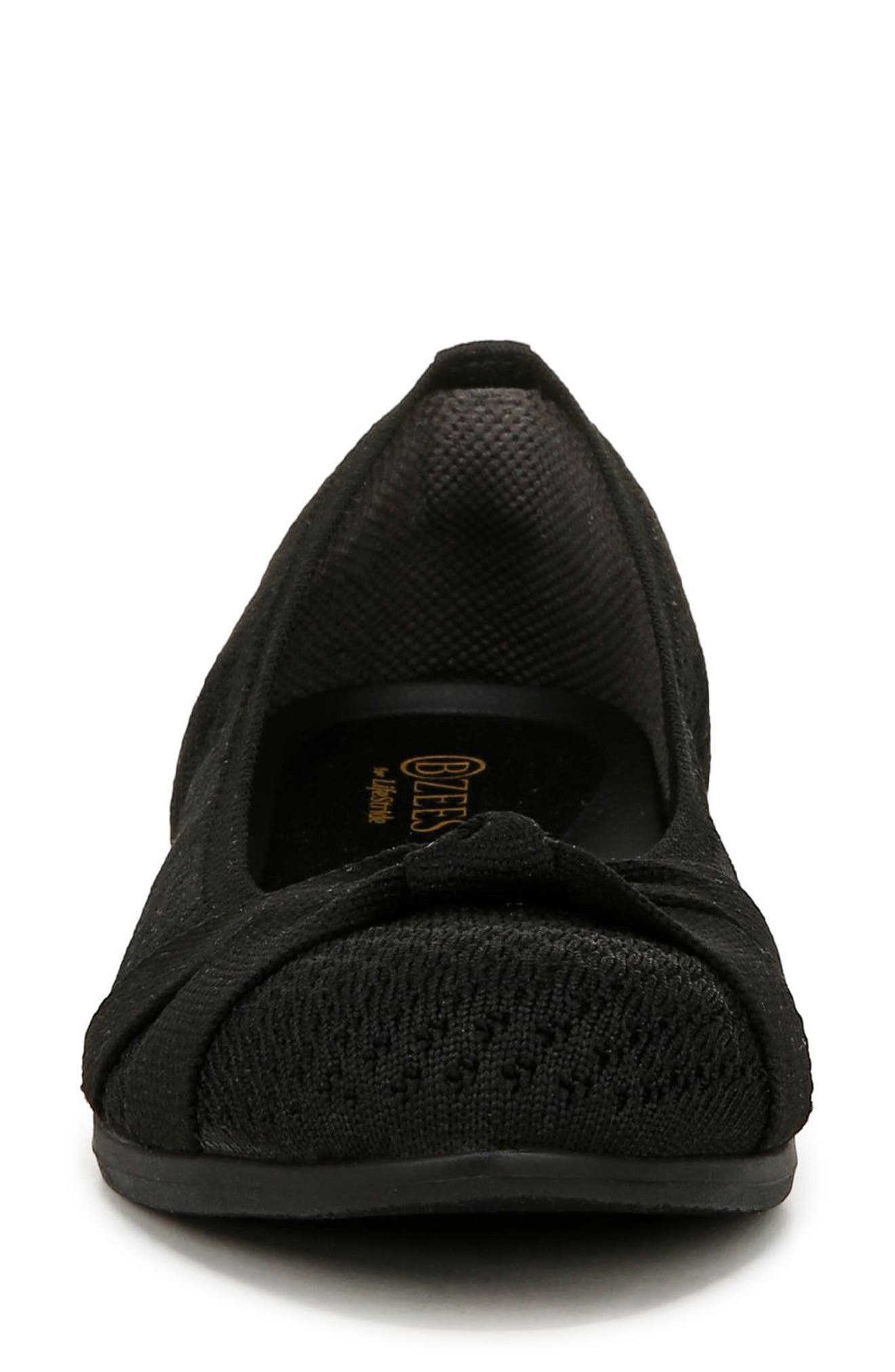 LifeStride Kissed Knit Ballet Flat, Alternate, color, Black