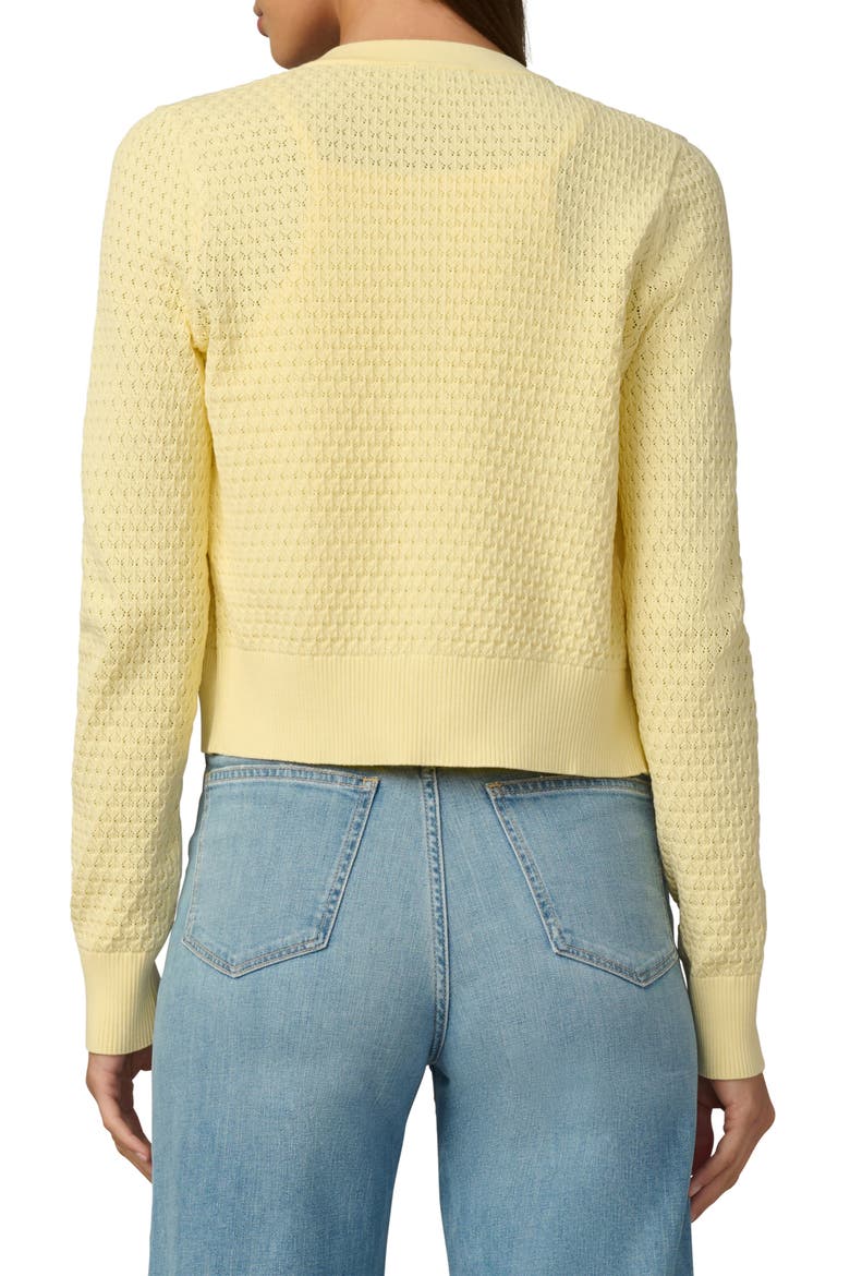 The Pointelle Dani Cardigan, Alternate, color, SUNSHINE