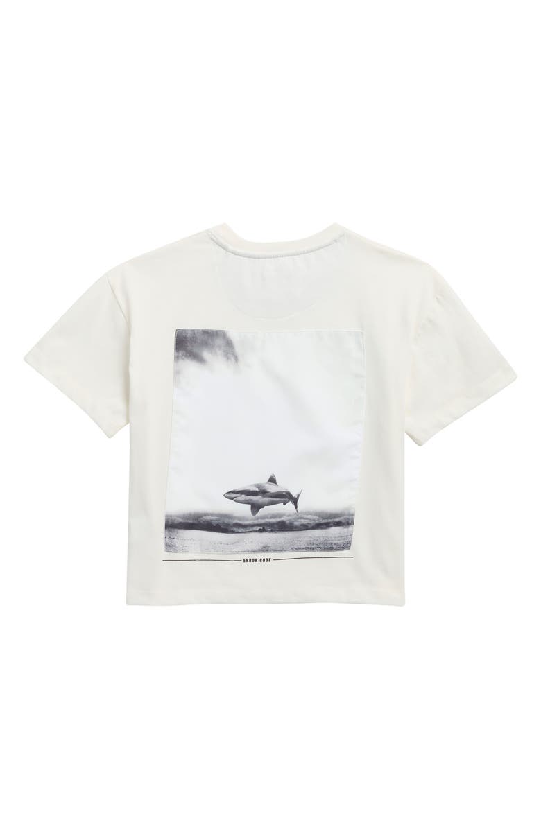 DENIM AND FLOWER Error Code Graphic Tee, Alternate, color, White