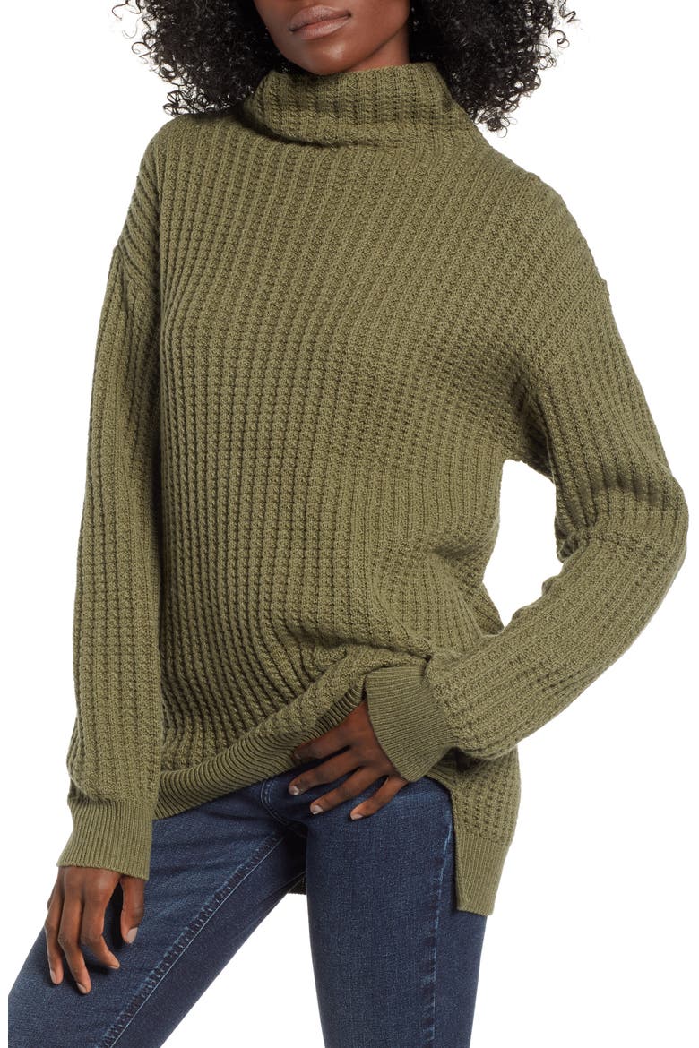 Tunic Sweater, Main, color, OLIVE BURNT