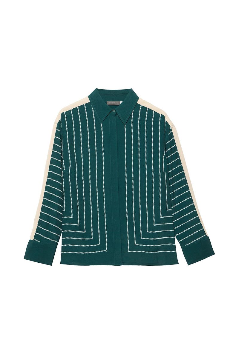 MINT VELVET Striped Shirt, Alternate, color, Green