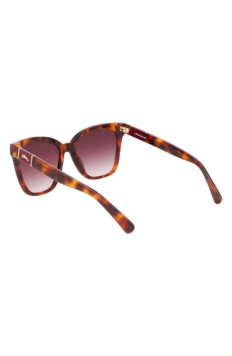 Longchamp Le Pliage 54mm Gradient Rectangle Sunglasses, Alternate, color, Havana
