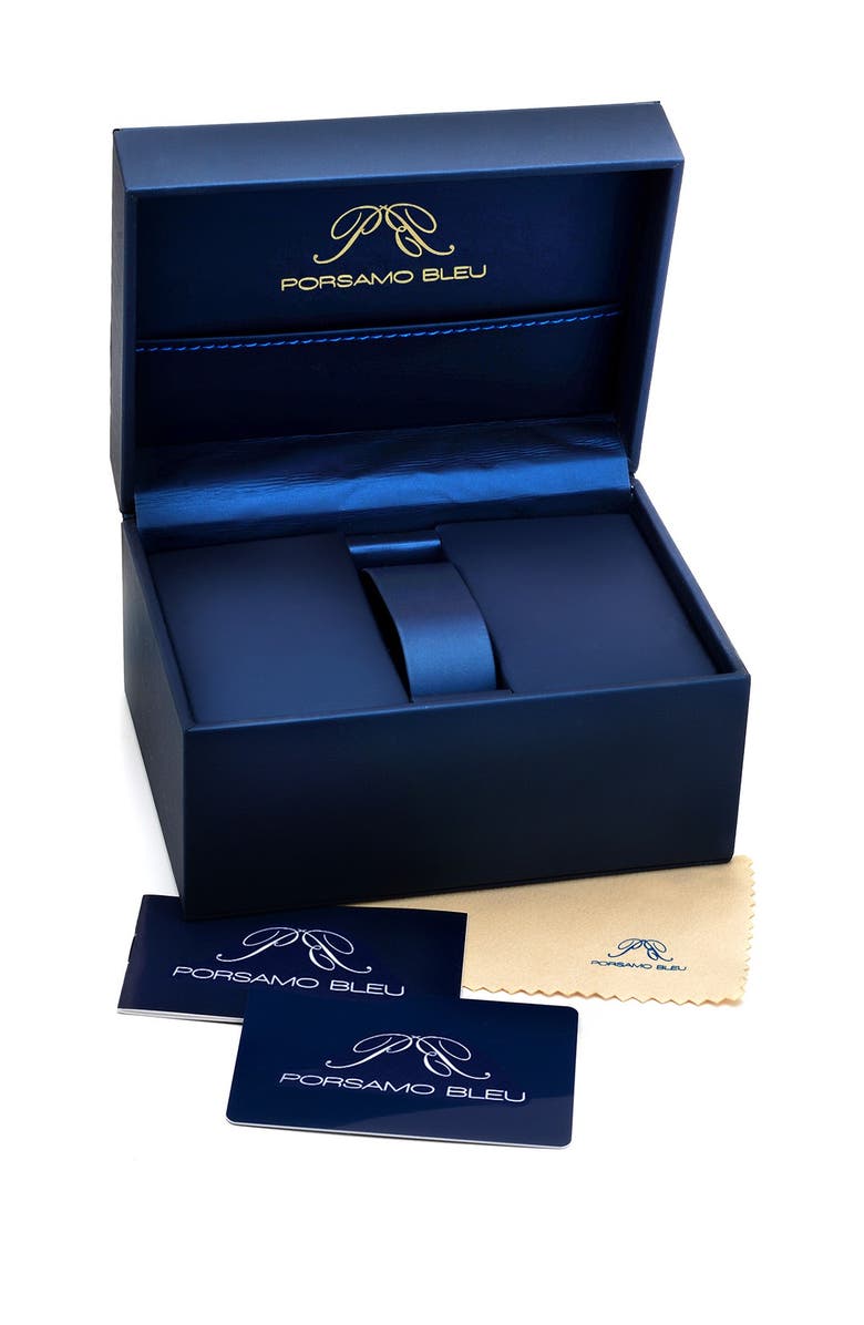 PORSAMO BLEU Men's Ibiza Genuine Leather Swiss Movement Watch, 48mm, Main, color, 