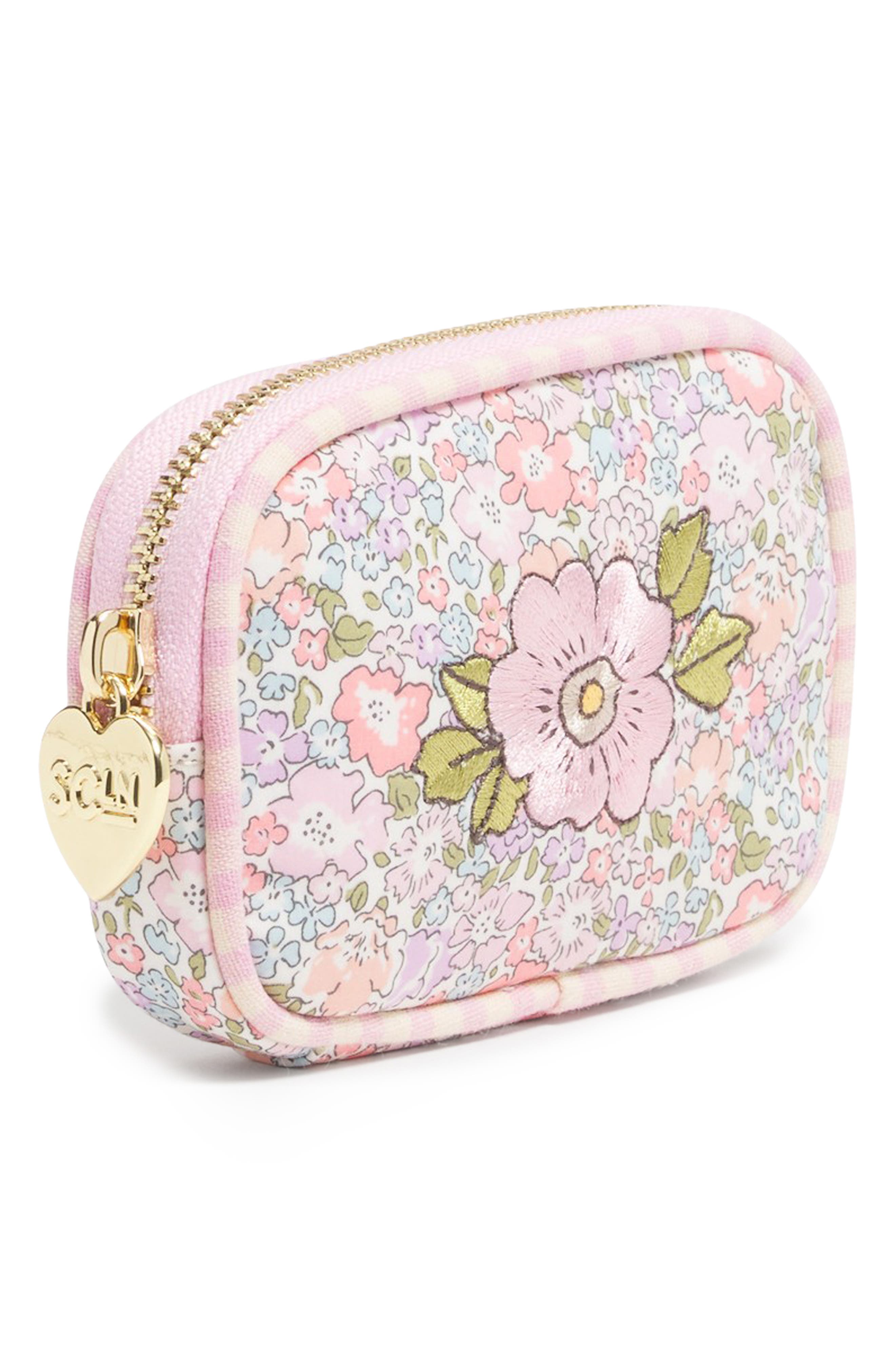 Stoney Clover Lane x Liberty Micro Floral Embroidered Cotton Pouch, Alternate, color, Michelle