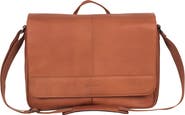 Kenneth Cole Colombian Leather Crossbody Laptop Case & Tablet Messenger Bag