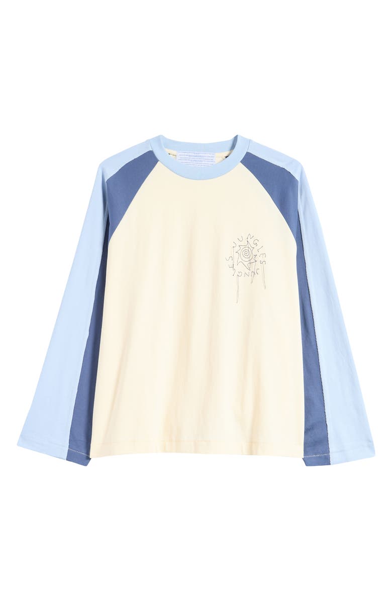 JUNGLES Double Layer Raglan Long Sleeve Crewneck Cotton T-Shirt, Main, color, 