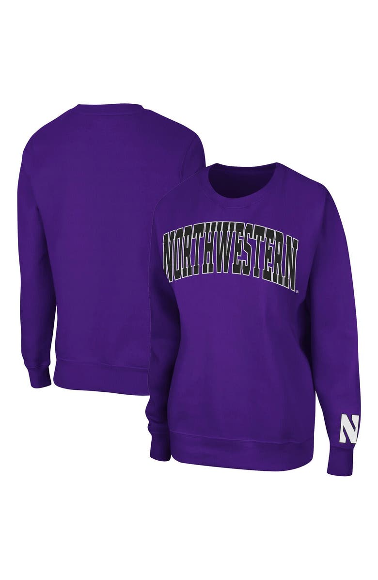 COLOSSEUM Women's Colosseum Purple Northwestern Wildcats Campanile Pullover Sweatshirt, Main, color, Purple