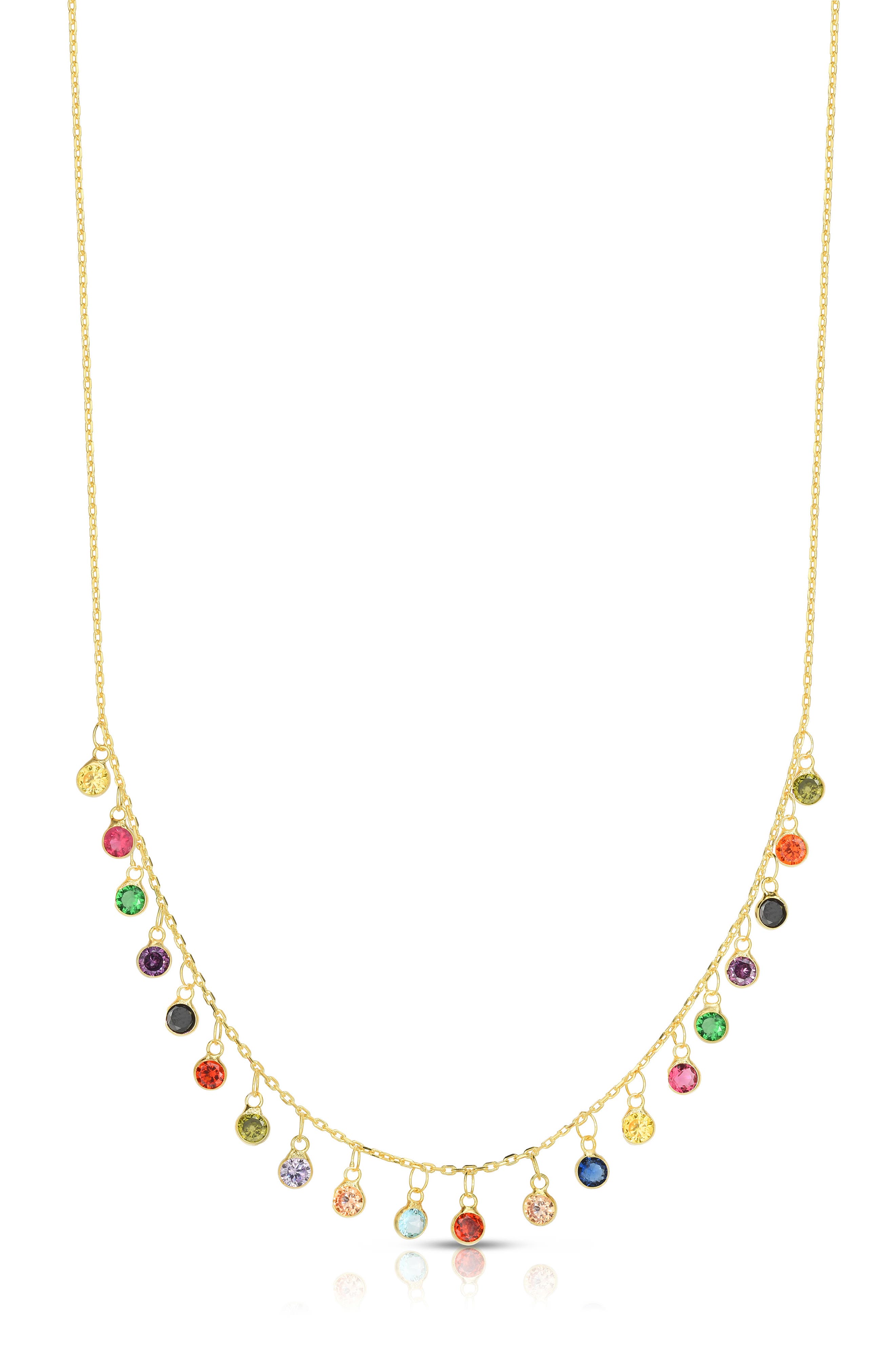 SPHERA MILANO Cubic Zirconia Charm Frontal Necklace