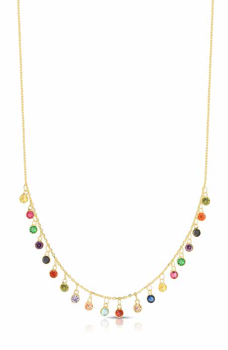 SPHERA MILANO Cubic Zirconia Charm Frontal Necklace
