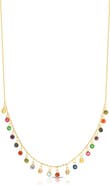 SPHERA MILANO Cubic Zirconia Charm Frontal Necklace