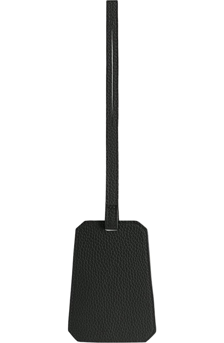 MAISON de SABRÉ Leather Luggage Tag, Alternate, color, Black Caviar