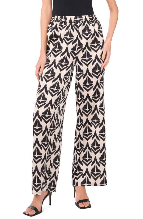 Wide Leg Pull-On Pants