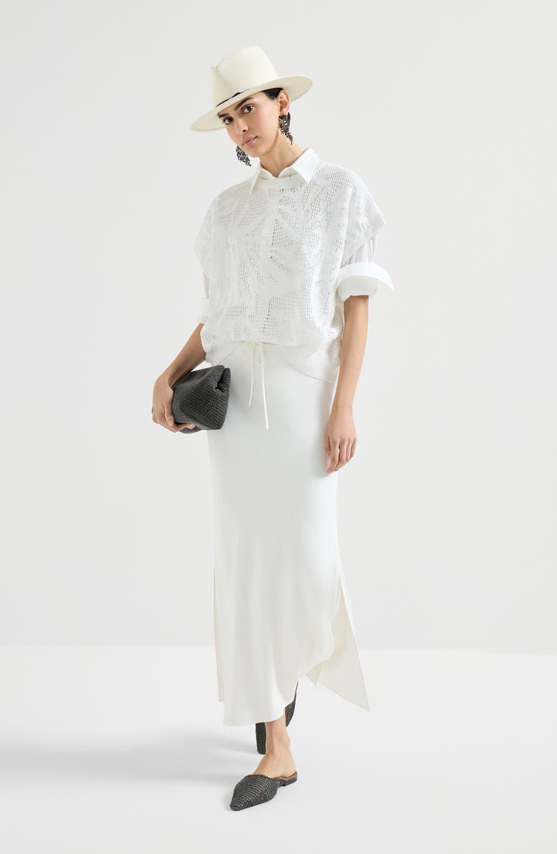 Brunello Cucinelli Fluid skirt, Alternate, color, White