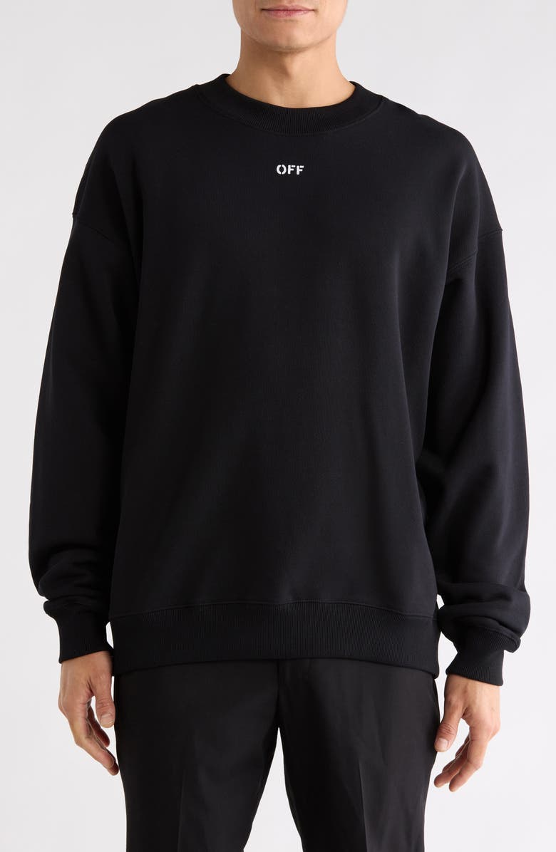 Off-White Dotted Arrow Diagonal Skate Sweatshirt, Main, color, Black-White