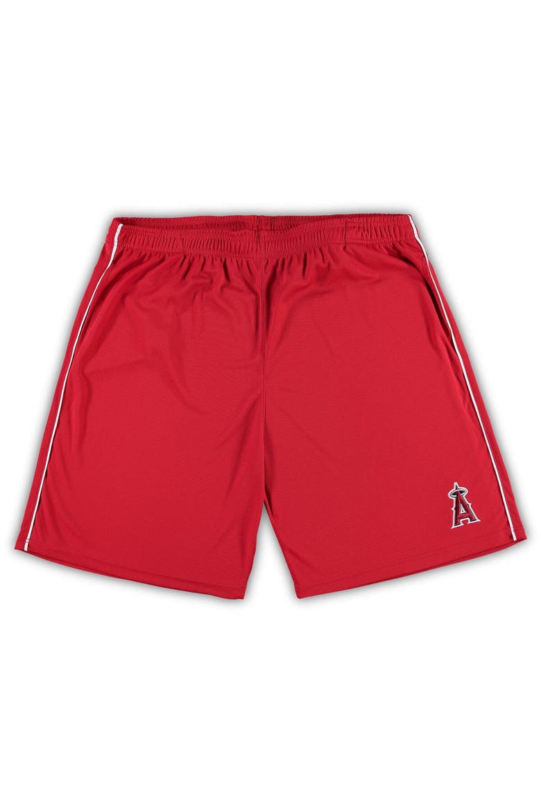 Men's Red Los Angeles Angels Big & Tall Mesh Shorts, Main, color, Red